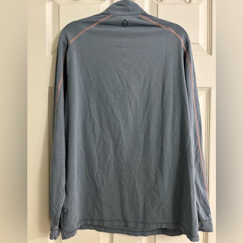 Men's Carrollton Organic Cotton Bamboo Quarter-Zip Performance Long Sleeve Shirt - Picture 3 of 7